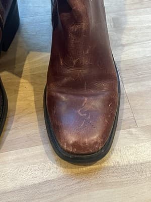 Vintage Nicole Bridle Riding Boots Leather Size 8.5 Medium Cognac Zip - Thumbnail 5