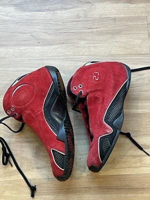Size 6.5Y- Air Jordan 21 Red Suede OG No Box - Thumbnail 3