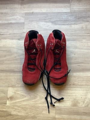 Size 6.5Y- Air Jordan 21 Red Suede OG No Box - Thumbnail 6
