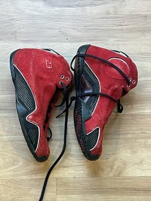 Size 6.5Y- Air Jordan 21 Red Suede OG No Box - Thumbnail 2