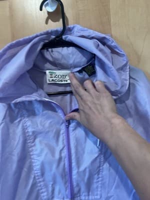 Vintage Lacoste Izod L Pullover Nylon Hooded Windbreaker 80s Streetwear - Thumbnail 2
