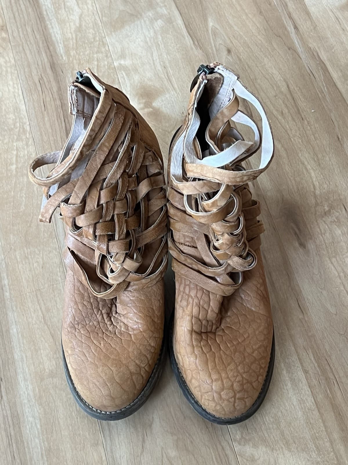 Free People Carrera Bootie Vintage Tan Leather size 40 - Thumbnail 2