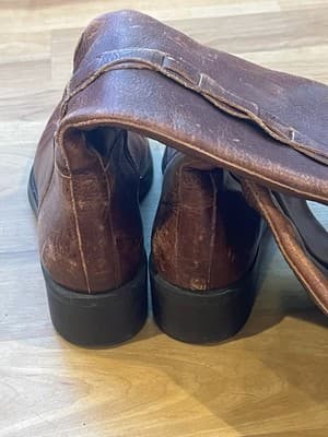 Vintage Nicole Bridle Riding Boots Leather Size 8.5 Medium Cognac Zip - Thumbnail 3