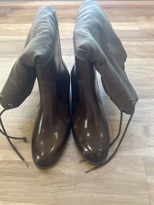 Women's Brown Vintage All Weather Mid-Calf High Boots Sheepskin Lined Size 7 / 8 - Thumbnail 5
