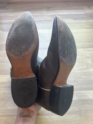 Vintage Justin Cowgirl Boots | Taupe | 1960s-1970s | USA Made | 8 A - Thumbnail 8