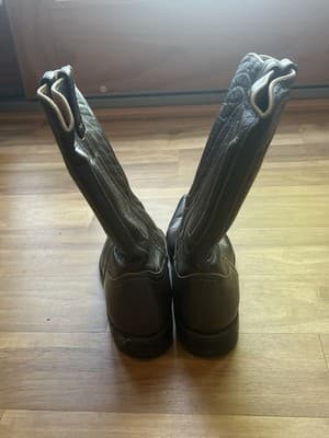 Vintage Justin Cowgirl Boots | Taupe | 1960s-1970s | USA Made | 8 A - Thumbnail 4