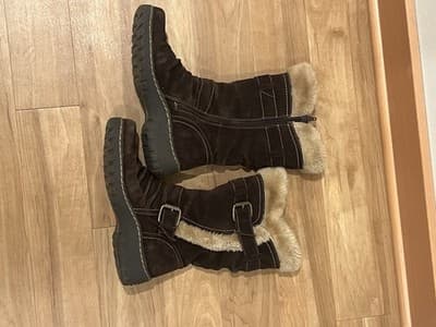 BareTraps Brandiee Women’s 8.5 Brown Leather Faux Fur Lined Mid-Calf Boots - Thumbnail 4