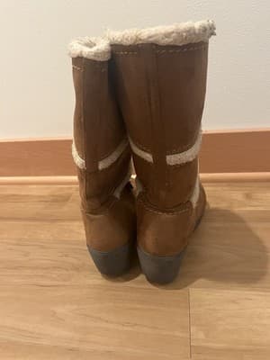 Bearpaw Brown Wedge Mid-Calf Fashion Boot Sizes 9 Sheep Skin Lining - Thumbnail 2