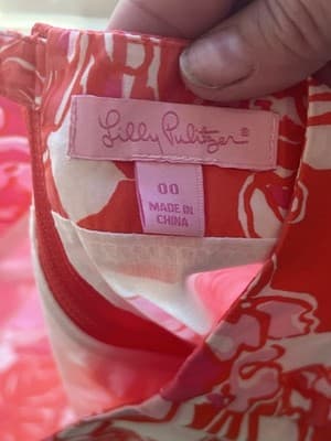Lilly Pulitzer Orange Pink Floral Ruffle Hem Mini Skirt Size 00 - Thumbnail 3