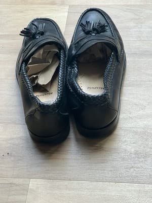 Allen Edmonds Maxfield Black Leather Tassel Comfort Loafer Shoes Men Sz 7.5 E - Thumbnail 5