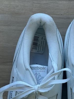 Mens Reebok Classic Workout Plus Shoes Sneakers White Grey CN2126 Training M13 - Thumbnail 2