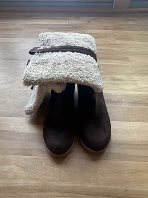Tommy Hilfiger Women's Ynez Snow Boot, Brown mid calf -textile/faux fur 6.5 M US - Thumbnail 2