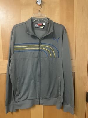 Vintage Puma Authentic Zip Front Track Jacket Sz Large