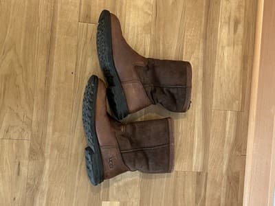 UGG Brooks 5381 Brown Leather Shearling Lined Women Boot SZ# 9 - Thumbnail 7