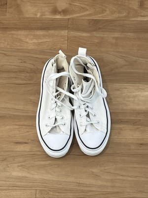 Converse Big Kids' Chuck Taylor All Star Lugged Lift Shoes - White/Black Sz 6.5 - Thumbnail 2