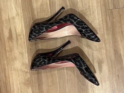 Betsey Johnson Warner Animal Print Patent High Heel Pump 8 - Thumbnail 4