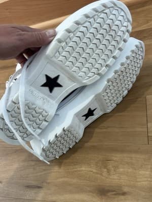 Converse Big Kids' Chuck Taylor All Star Lugged Lift Shoes - White/Black Sz 6.5 - Thumbnail 7
