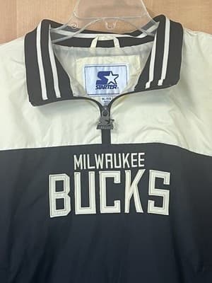 Milwaukee Bucks Pullover Windbreaker Starter Jacket Sz XL nwt Msrp $100 - Thumbnail 2