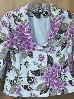 ETCETERA WOMENS SPRING FLORAL FITTED JACKET BLAZER SIZE 10 - Thumbnail 3