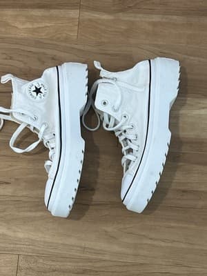 Converse Big Kids' Chuck Taylor All Star Lugged Lift Shoes - White/Black Sz 6.5 - Thumbnail 3