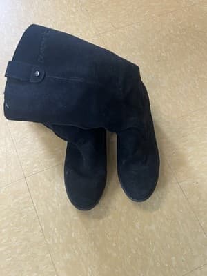 Bearpaw Addison Winter Knee High Boots High Heel Sz 8 US/38.5 EU Black Suede - Thumbnail 7