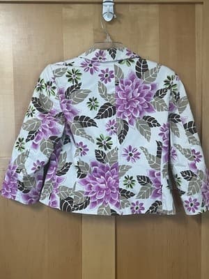 ETCETERA WOMENS SPRING FLORAL FITTED JACKET BLAZER SIZE 10 - Thumbnail 4