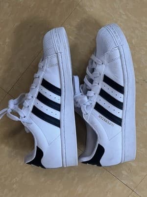 ADIDAS Superstar II Lowtop Sneakers Men's Sz 10 Women's Sz 6 White/Black IH8659 - Thumbnail 2