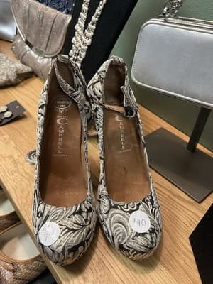 Women's Jeffery Campbell Havana Handmade Heels Shoes Black Gold Size 7.5 - Thumbnail 3
