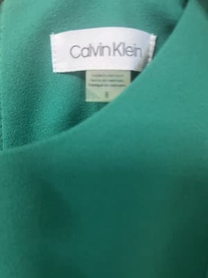 CALVIN KLEIN SCUBA SLEEVELESS SHEATH DRESS, LIGHT MEADOW, SIZE 8 - Thumbnail 6