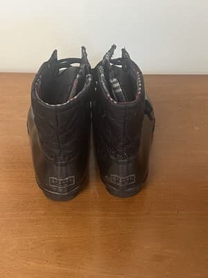 Sperry Saltwater Quilted Duck Rain Boots Womens 8.5M Black Lace up Winter - Thumbnail 4
