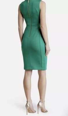 CALVIN KLEIN SCUBA SLEEVELESS SHEATH DRESS, LIGHT MEADOW, SIZE 8 - Thumbnail 2