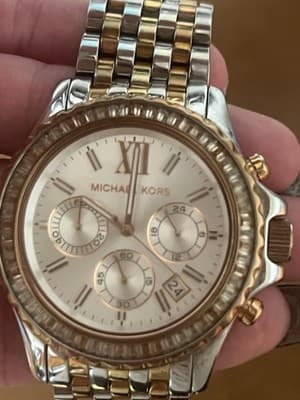 Michael Kors Everest Two Tone Rose Gold & Silver Chronograph Watch MK6975 - Thumbnail 2