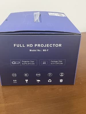 AuKing Projector, Brand New in Box, Full HD 1080P Home Theater Video - Thumbnail 3