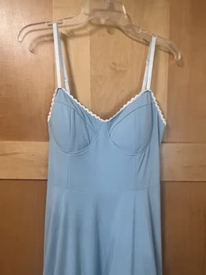 MIDI CORSET DRESS - BLUE Medium - Thumbnail 4