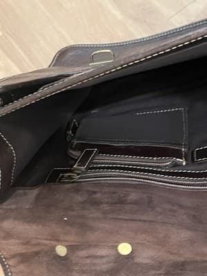 COLE HAAN Heavy Leather Briefcase / Messenger Bag - Thumbnail 6