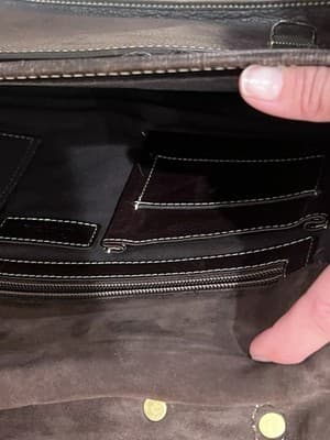 COLE HAAN Heavy Leather Briefcase / Messenger Bag - Thumbnail 7