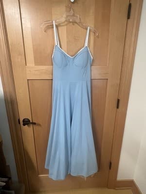 MIDI CORSET DRESS - BLUE Medium - Thumbnail 3
