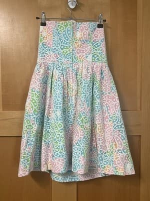NEW $248 LILLY PULITZER SZ 0 LOTTIE STRAPLESS SALISBURY LACE WOMENS DRESS - Thumbnail 2
