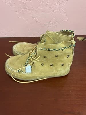 Free People Laidback London Argo Ankle Suede Stars Moccasins Cute 8.5/9 $220 - Thumbnail 5