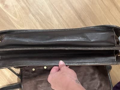 COLE HAAN Heavy Leather Briefcase / Messenger Bag - Thumbnail 9