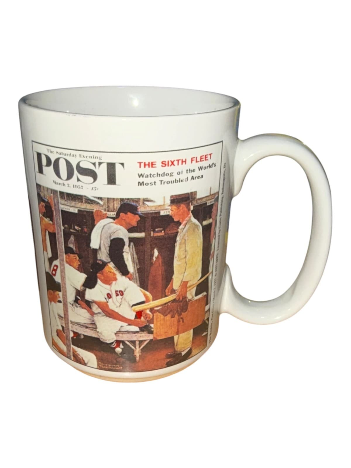 Vintage Norman Rockwell Baseball Coffee Mug - The Saturday Evening Post