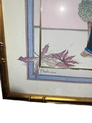 Graham Illingworth Japanese Maple Bonsai Framed Print Bamboo Gold Frame - Thumbnail 6