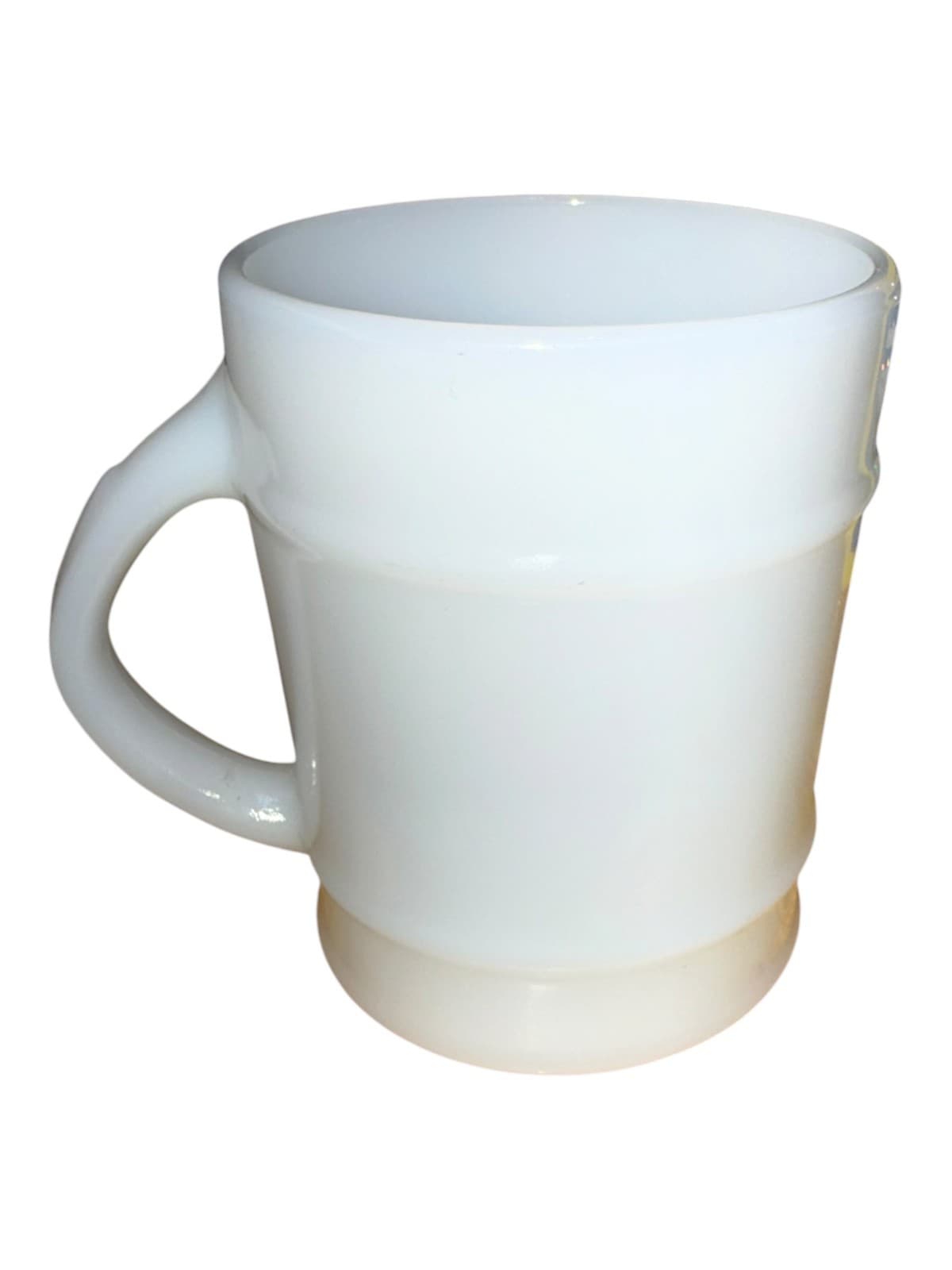 Vintage Anchor Hocking Fire King White Milk Glass Coffee Mug Cup - Thumbnail 2