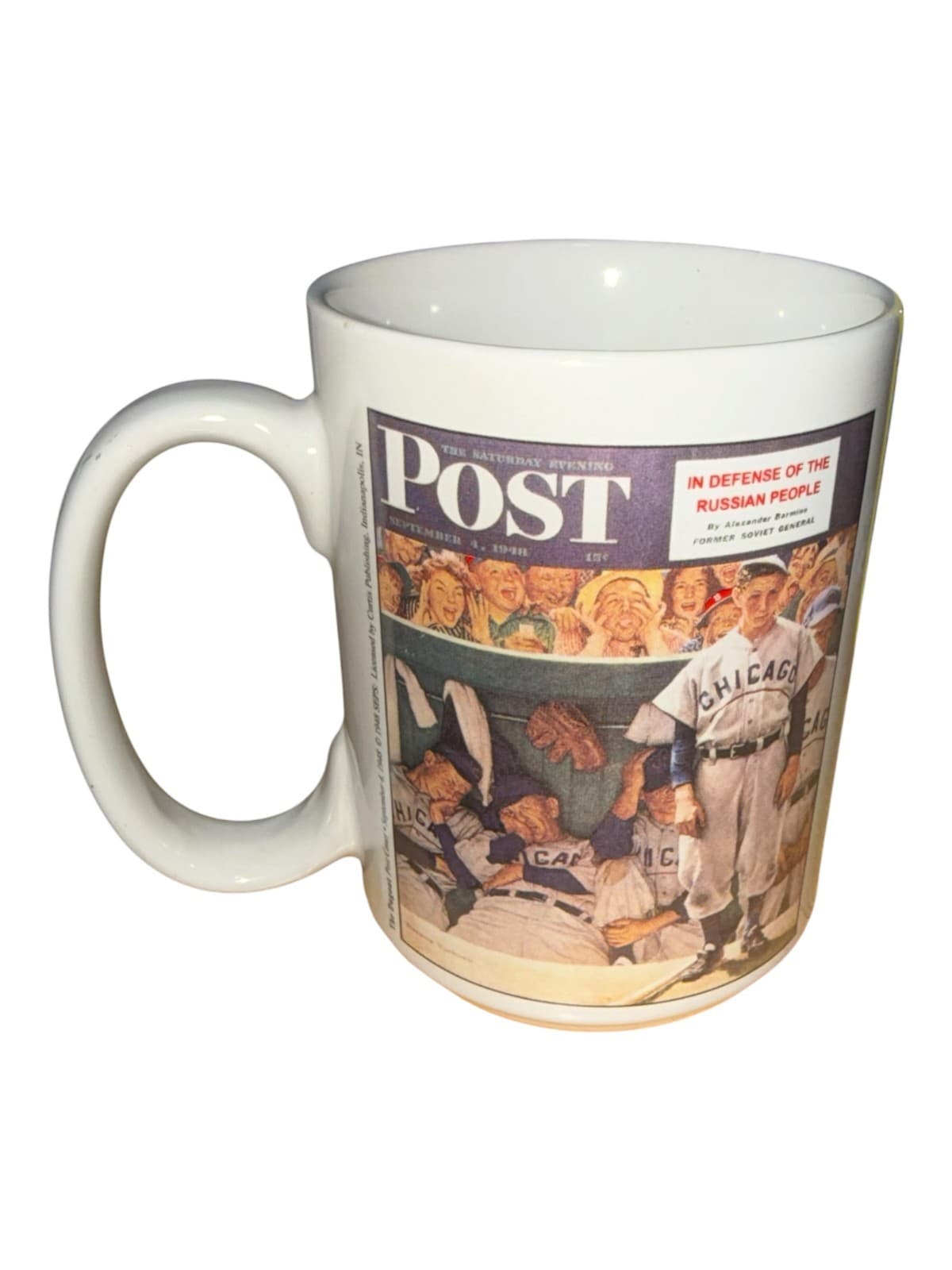 Vintage Norman Rockwell Baseball Coffee Mug - The Saturday Evening Post - Thumbnail 3