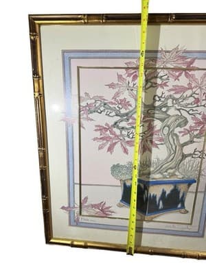 Graham Illingworth Japanese Maple Bonsai Framed Print Bamboo Gold Frame - Thumbnail 8