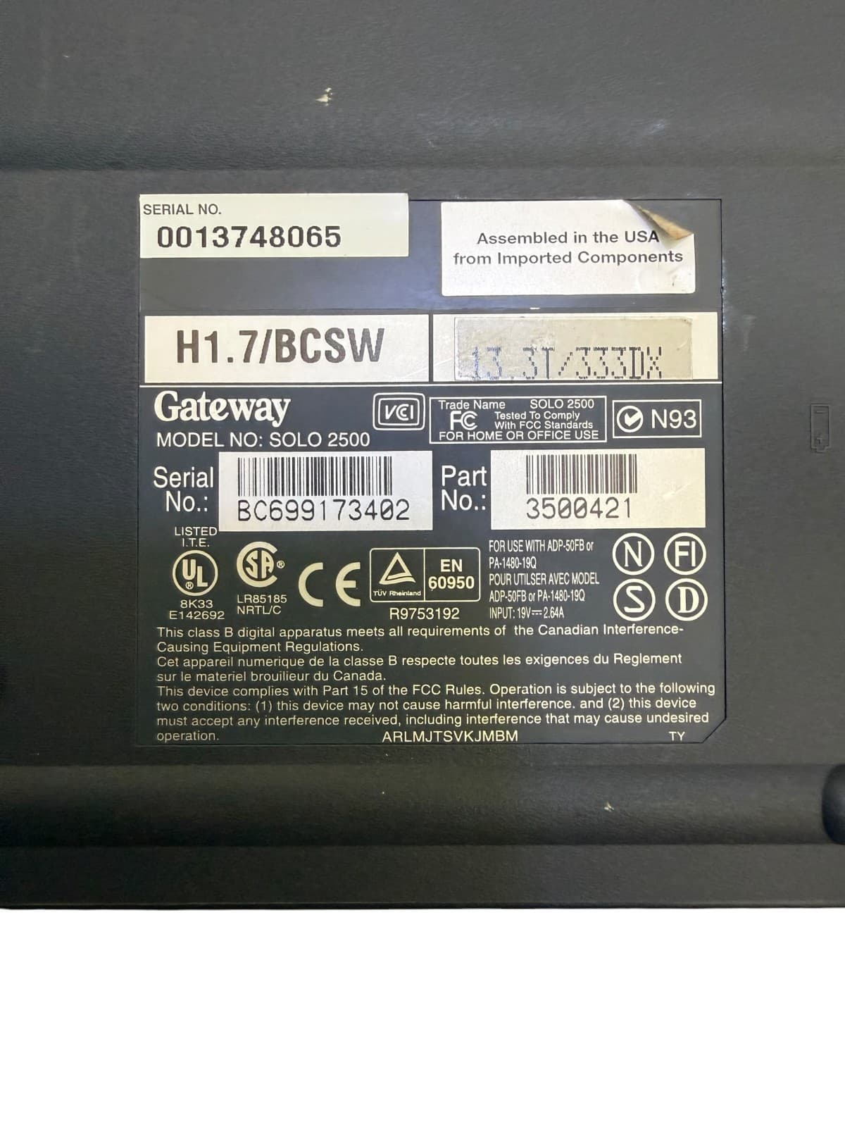 Vintage Gateway Solo 2550 13.3" Pentium II Windows 98 Laptop Only Untested - Thumbnail 5