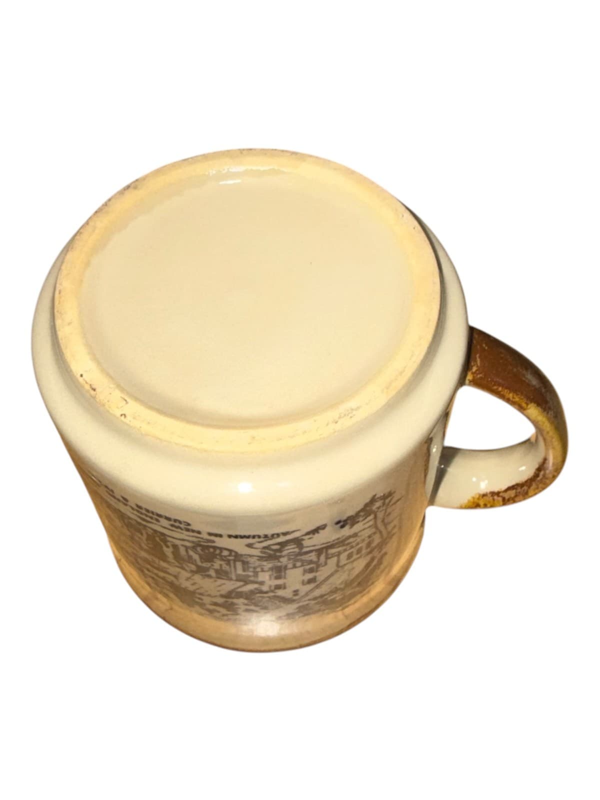 Currier & Ives Autumn Cider Making Coffee Mug Cup Beige Vintage - Thumbnail 6