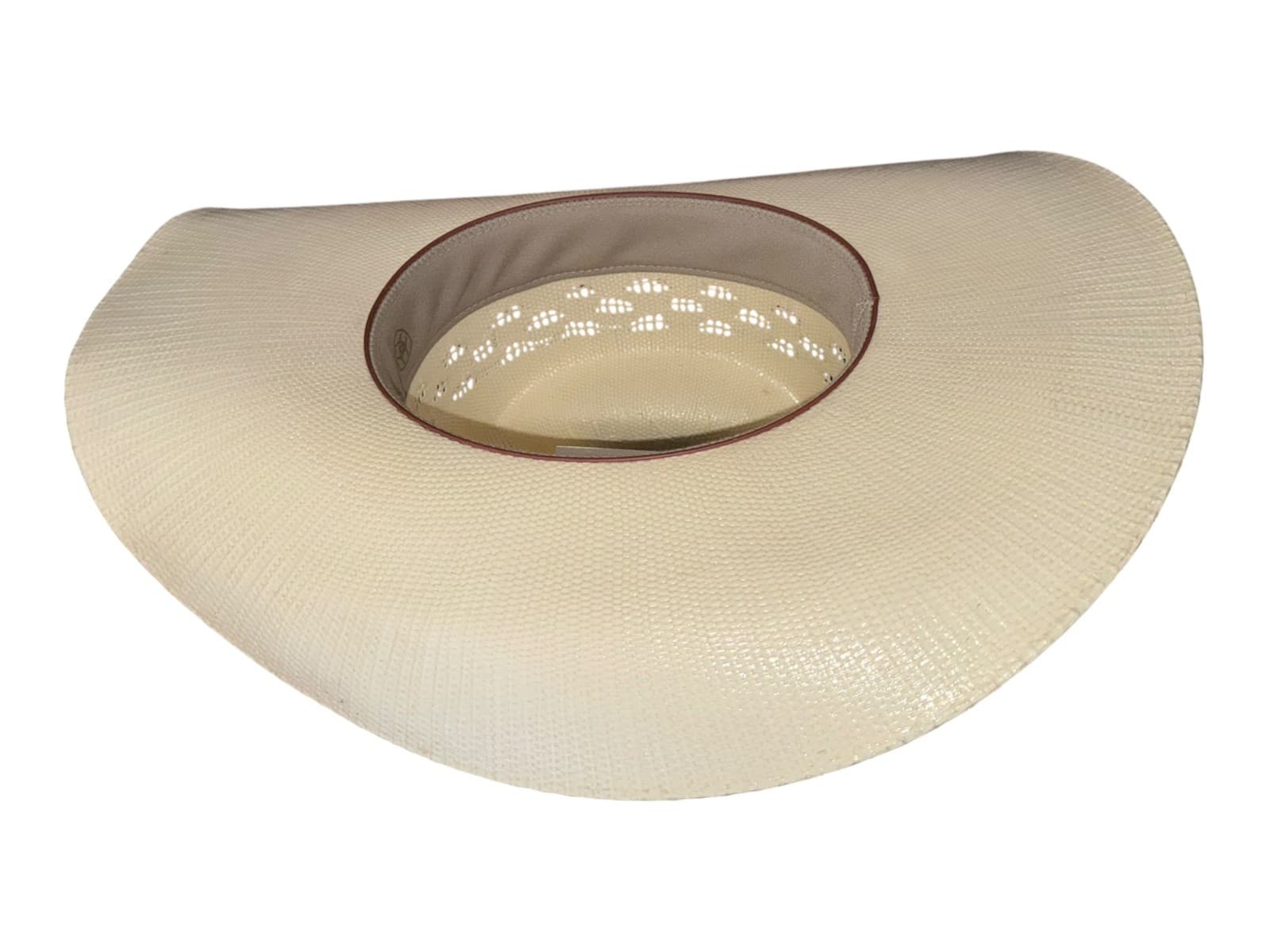 Ariat Bangora Straw Western Cattleman Cowboy Hat Men's Size 6 3/4 Beige - Thumbnail 8