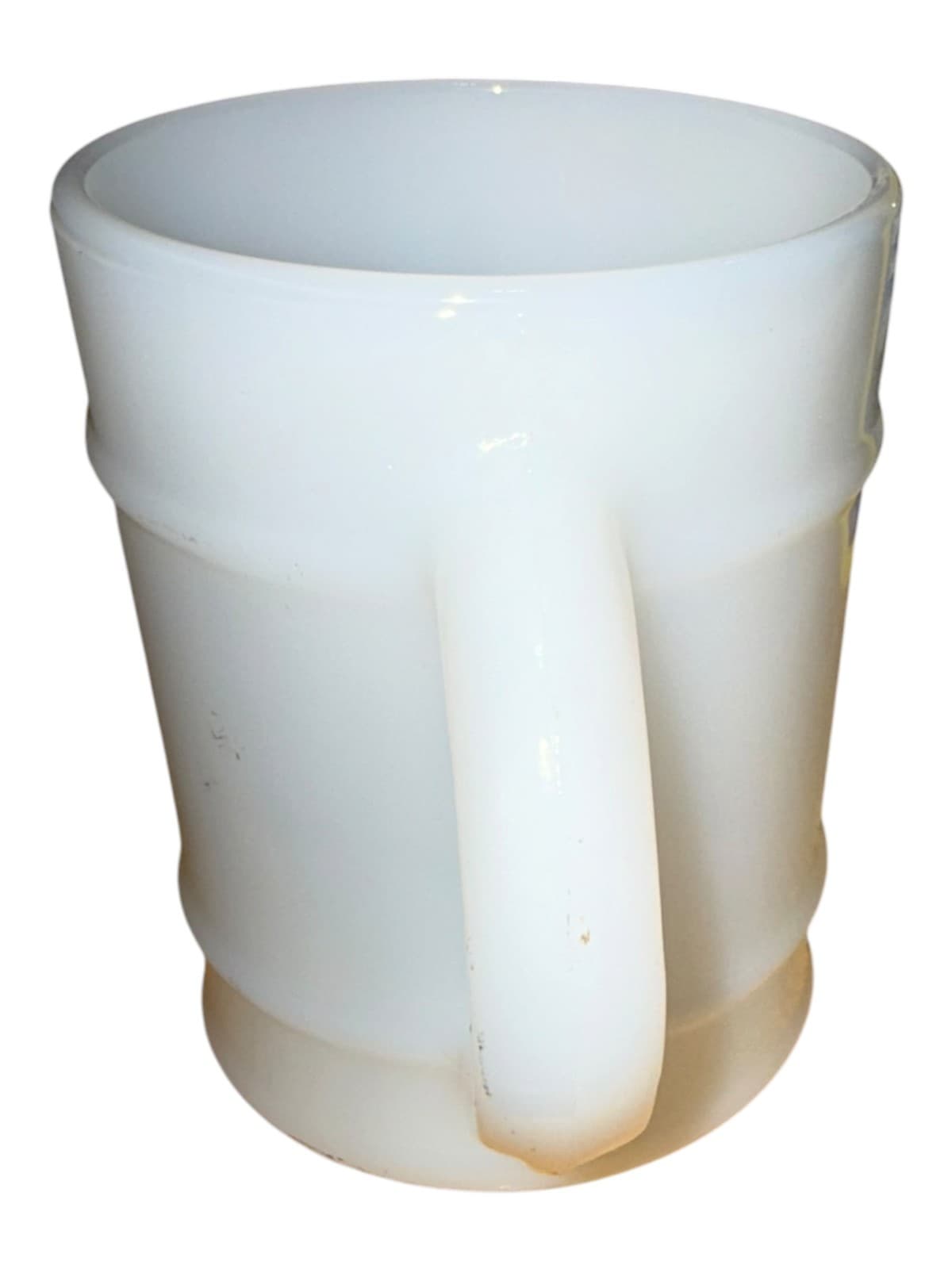 Vintage Anchor Hocking Fire King White Milk Glass Coffee Mug Cup - Thumbnail 4