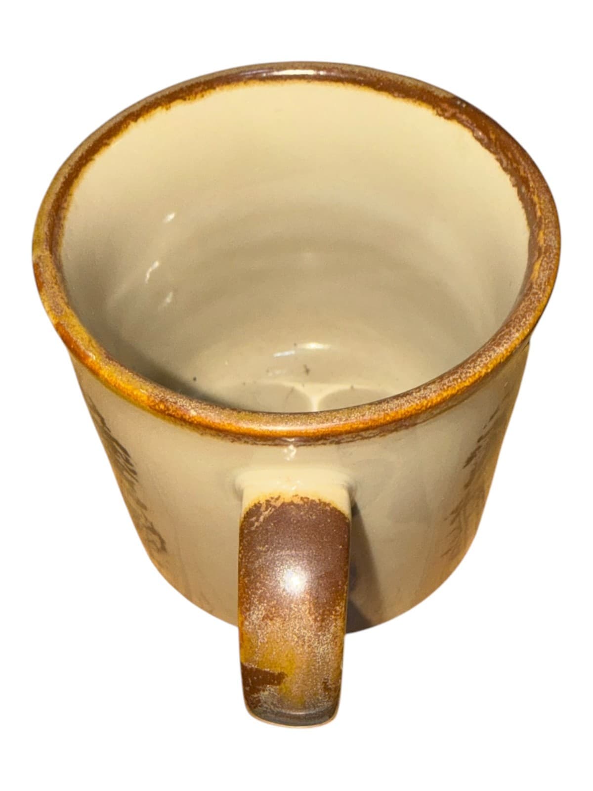 Currier & Ives Autumn Cider Making Coffee Mug Cup Beige Vintage - Thumbnail 4